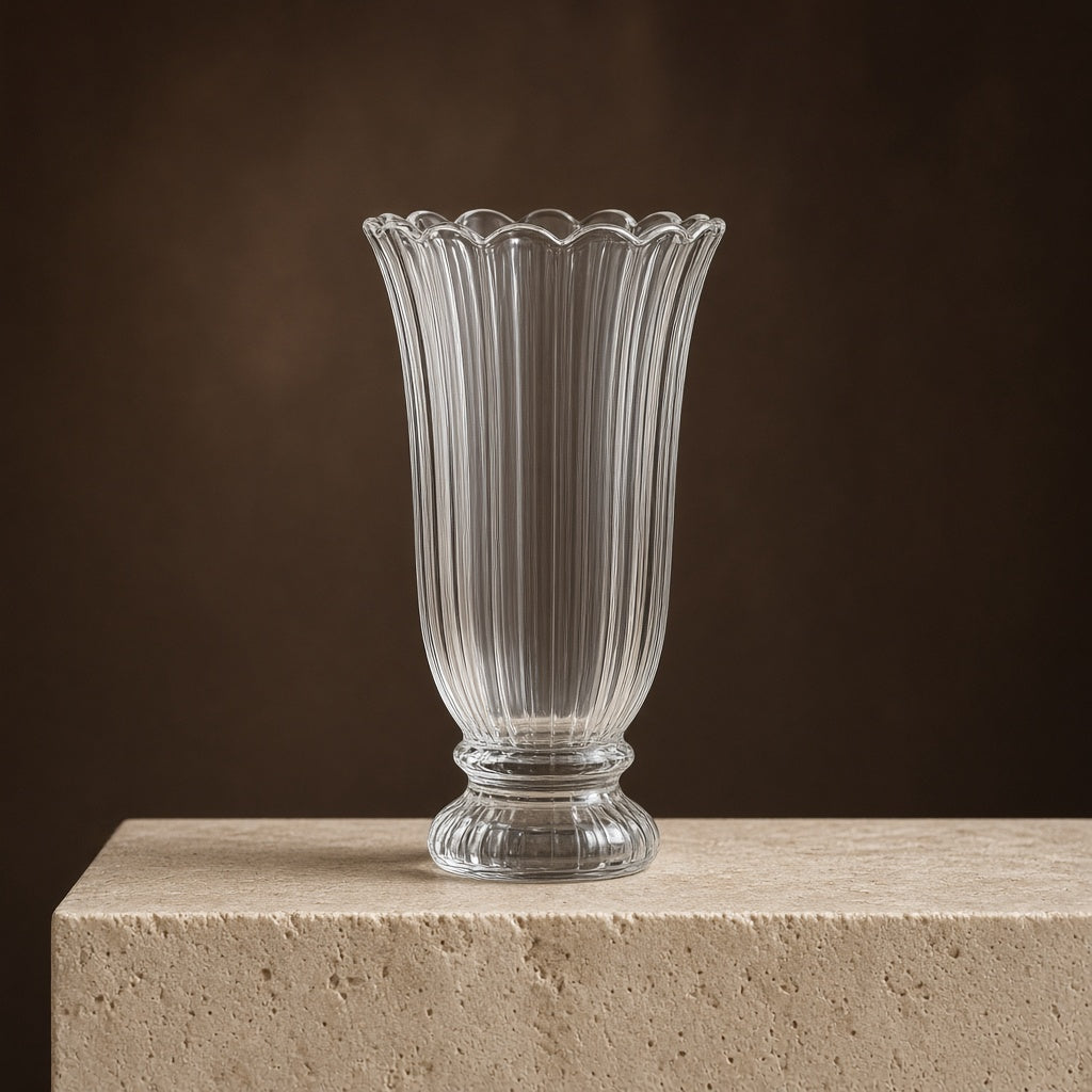 Fluted Glass Vase