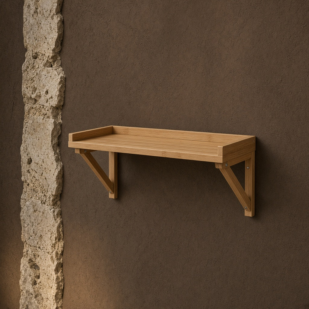 Folding Bamboo Wall Shelf