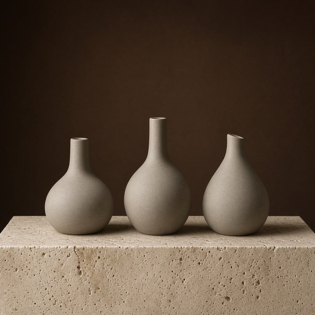 Matte Bud Vase Trio